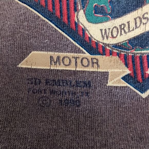 VTG 1990 Harley Davidson T Shirt XL 3D Emblem Single Stitch 90s Milwaukee Motor - Picture 4 of 10